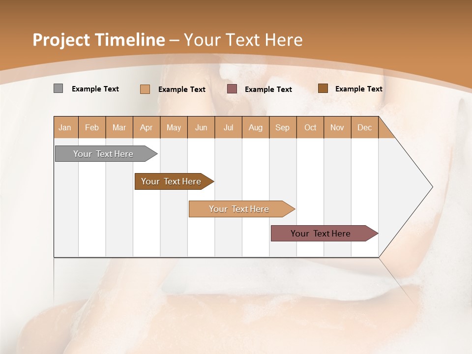 A Woman Sitting In A Bathtub With Foam On Her Feet PowerPoint Template