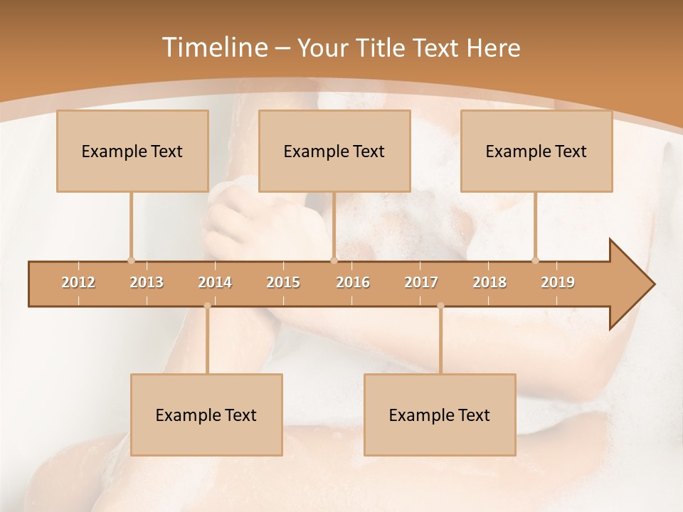 A Woman Sitting In A Bathtub With Foam On Her Feet PowerPoint Template