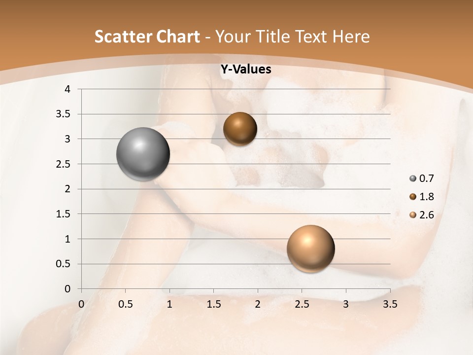 A Woman Sitting In A Bathtub With Foam On Her Feet PowerPoint Template