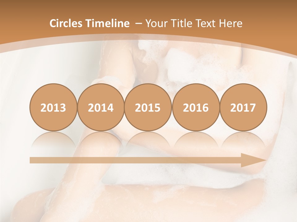 A Woman Sitting In A Bathtub With Foam On Her Feet PowerPoint Template