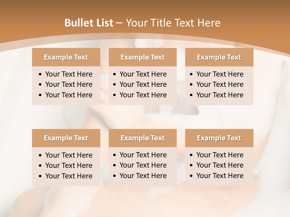 A Woman Sitting In A Bathtub With Foam On Her Feet PowerPoint Template