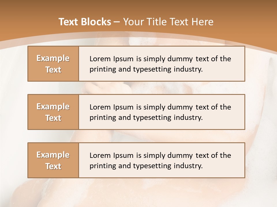 A Woman Sitting In A Bathtub With Foam On Her Feet PowerPoint Template