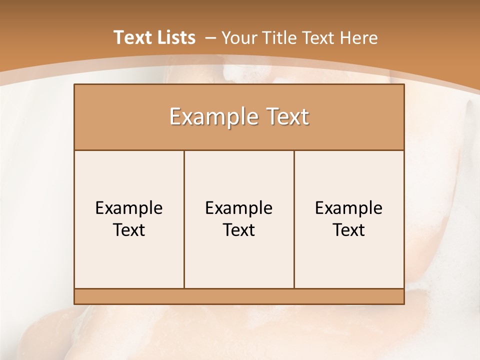 A Woman Sitting In A Bathtub With Foam On Her Feet PowerPoint Template