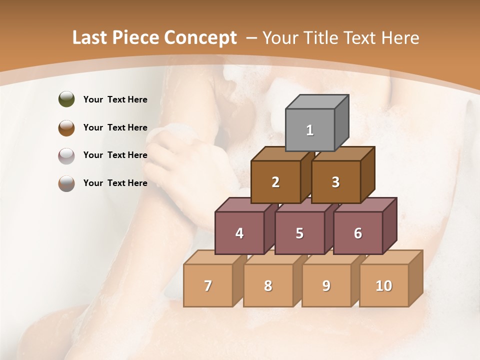 A Woman Sitting In A Bathtub With Foam On Her Feet PowerPoint Template