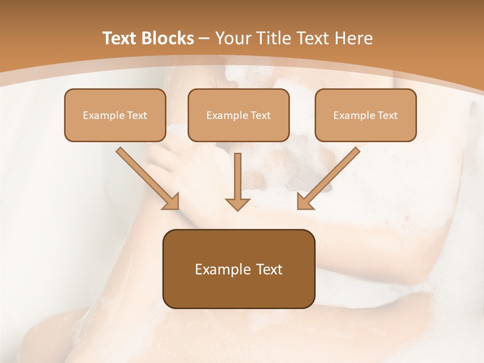 A Woman Sitting In A Bathtub With Foam On Her Feet PowerPoint Template