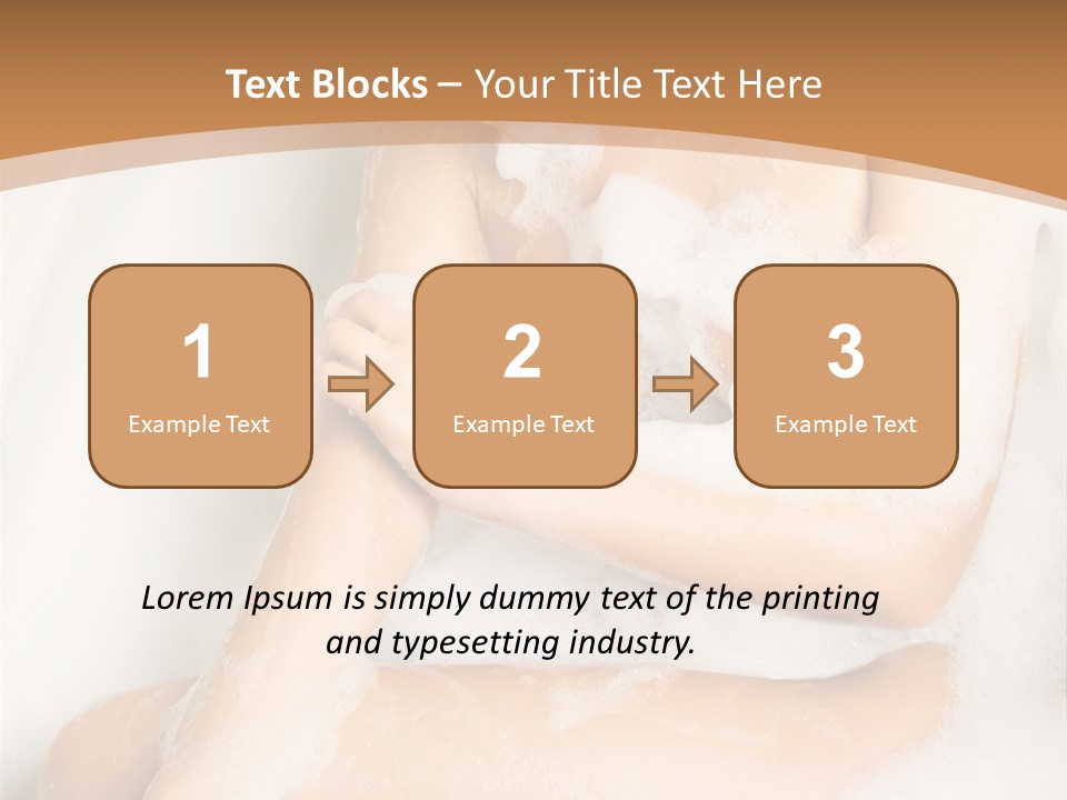 A Woman Sitting In A Bathtub With Foam On Her Feet PowerPoint Template
