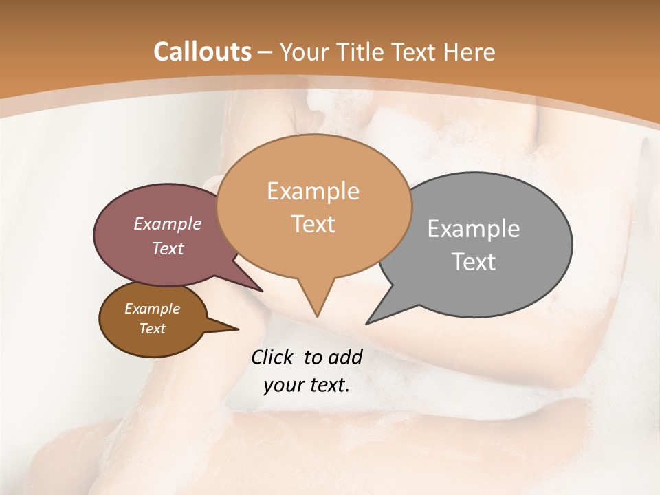 A Woman Sitting In A Bathtub With Foam On Her Feet PowerPoint Template