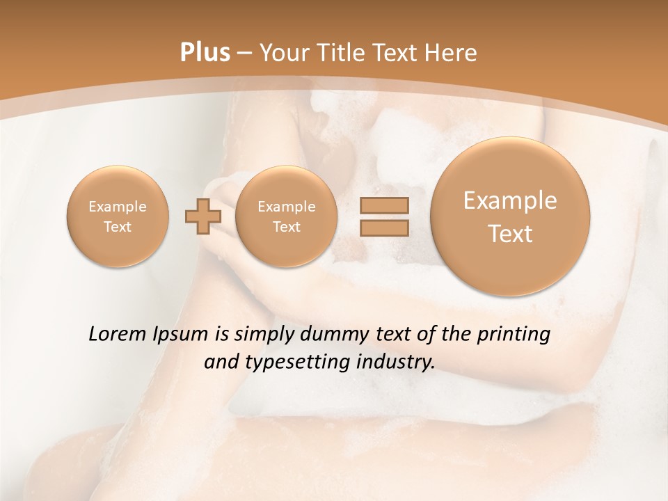 A Woman Sitting In A Bathtub With Foam On Her Feet PowerPoint Template