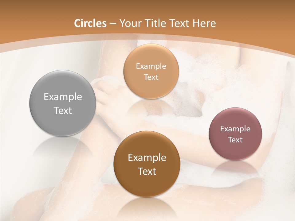 A Woman Sitting In A Bathtub With Foam On Her Feet PowerPoint Template