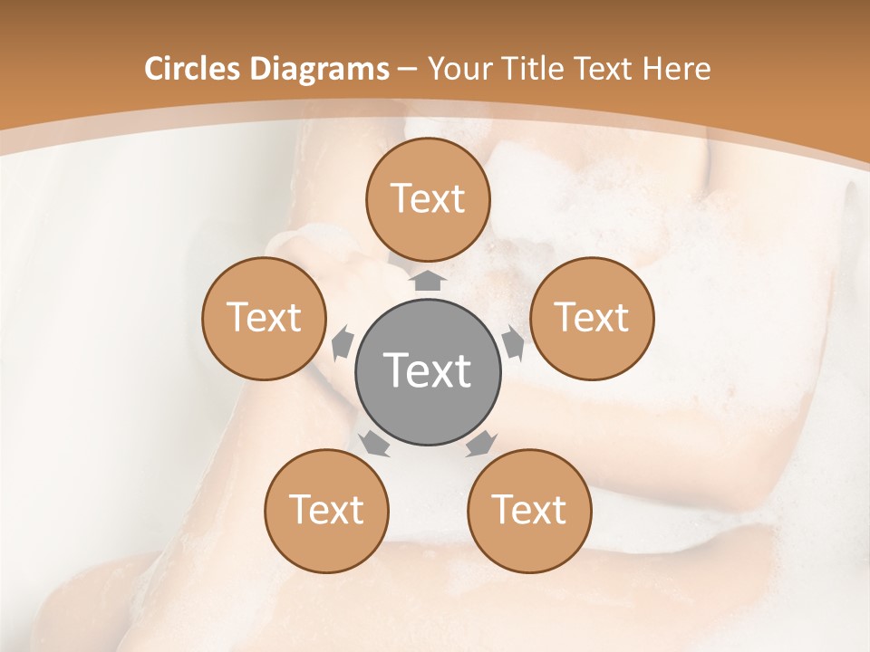 A Woman Sitting In A Bathtub With Foam On Her Feet PowerPoint Template