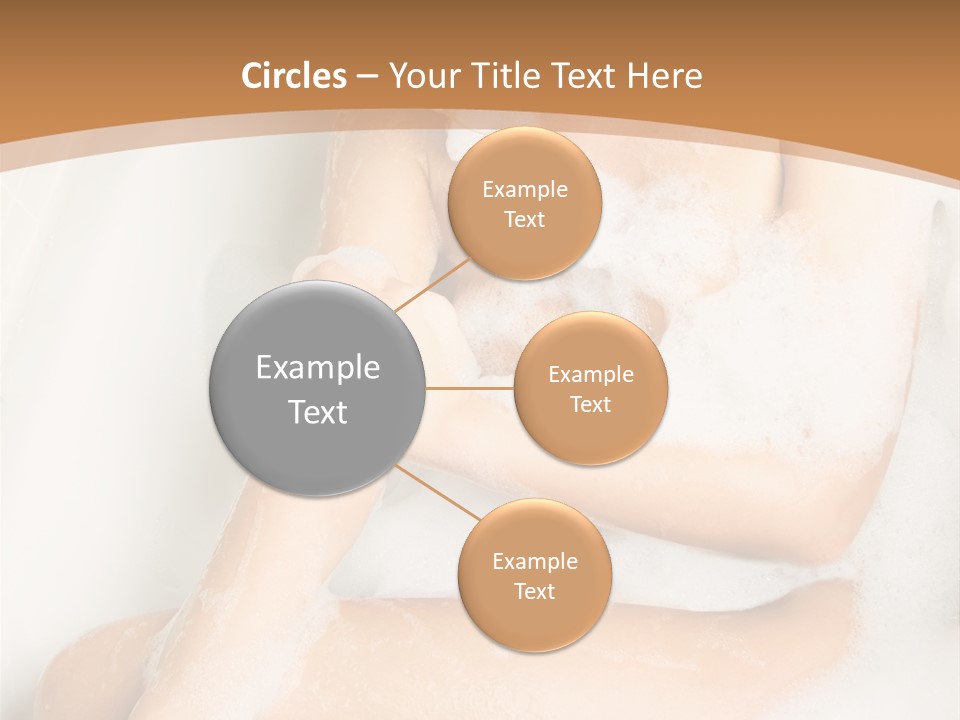 A Woman Sitting In A Bathtub With Foam On Her Feet PowerPoint Template