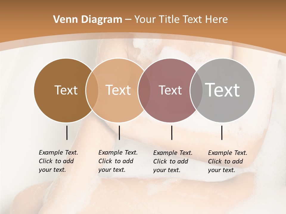 A Woman Sitting In A Bathtub With Foam On Her Feet PowerPoint Template