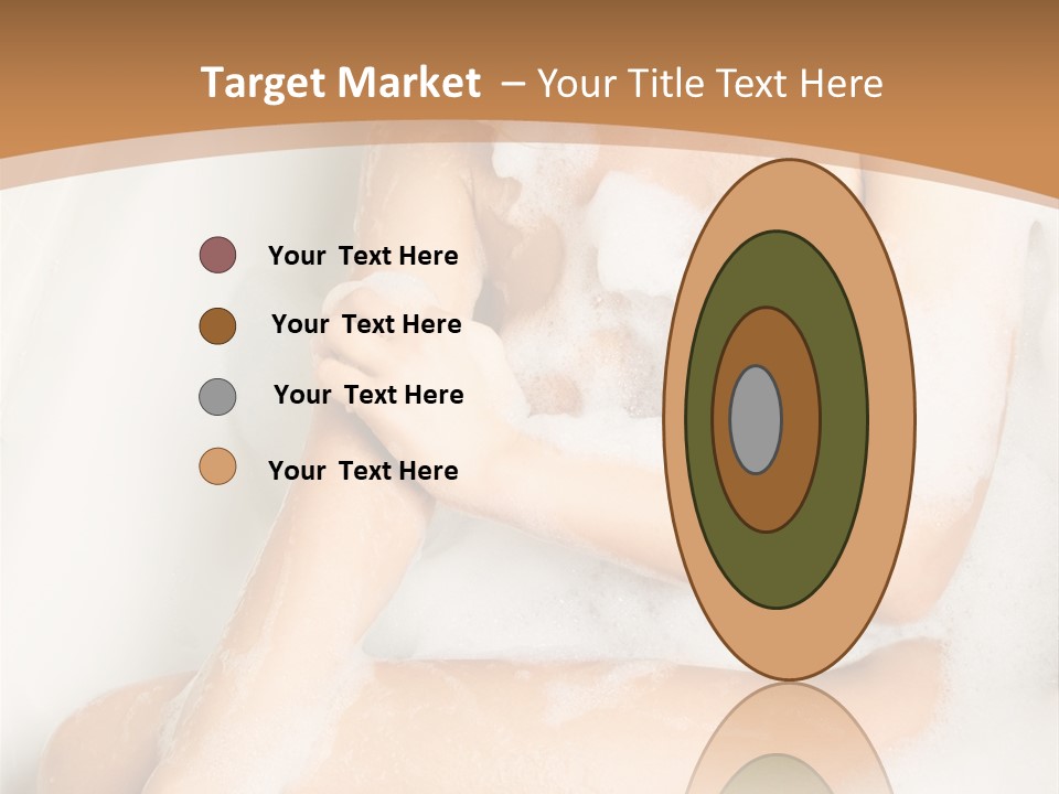 A Woman Sitting In A Bathtub With Foam On Her Feet PowerPoint Template