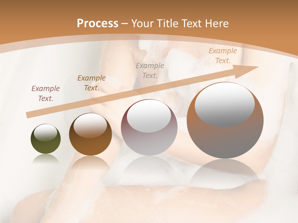 A Woman Sitting In A Bathtub With Foam On Her Feet PowerPoint Template