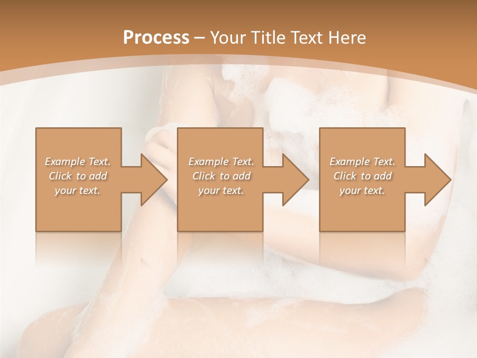 A Woman Sitting In A Bathtub With Foam On Her Feet PowerPoint Template
