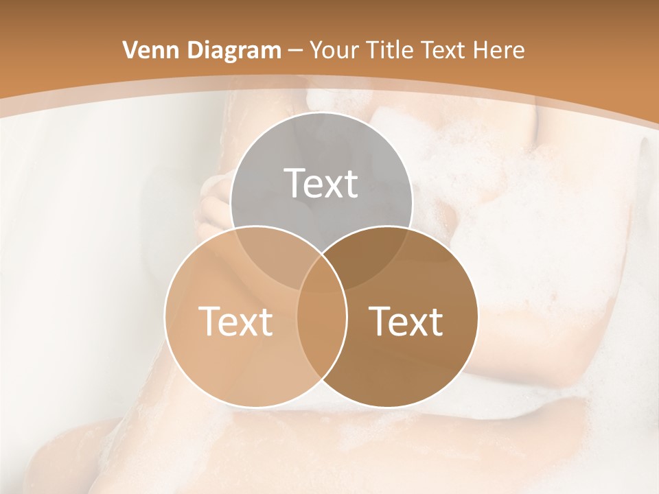 A Woman Sitting In A Bathtub With Foam On Her Feet PowerPoint Template