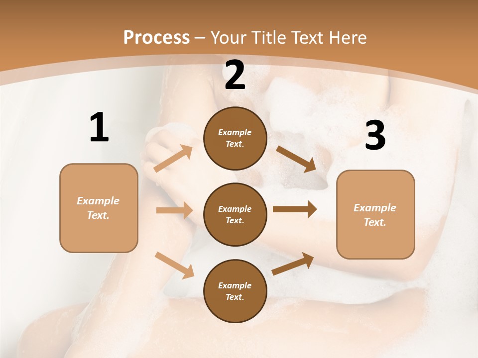 A Woman Sitting In A Bathtub With Foam On Her Feet PowerPoint Template