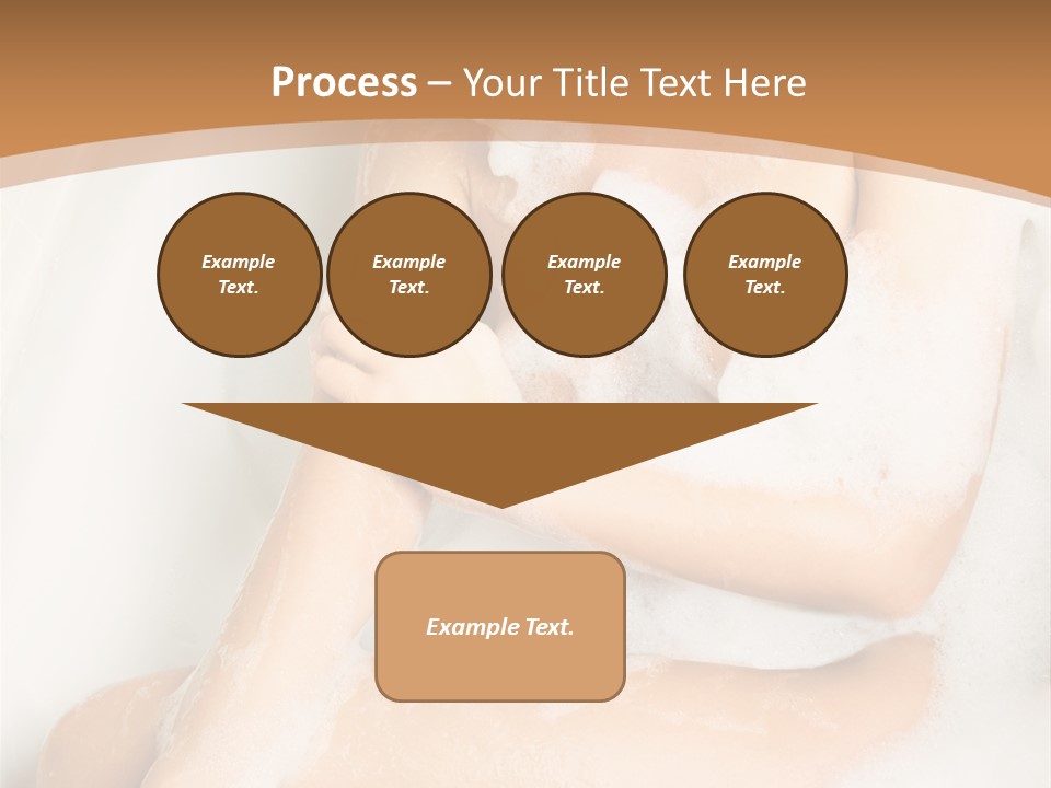 A Woman Sitting In A Bathtub With Foam On Her Feet PowerPoint Template