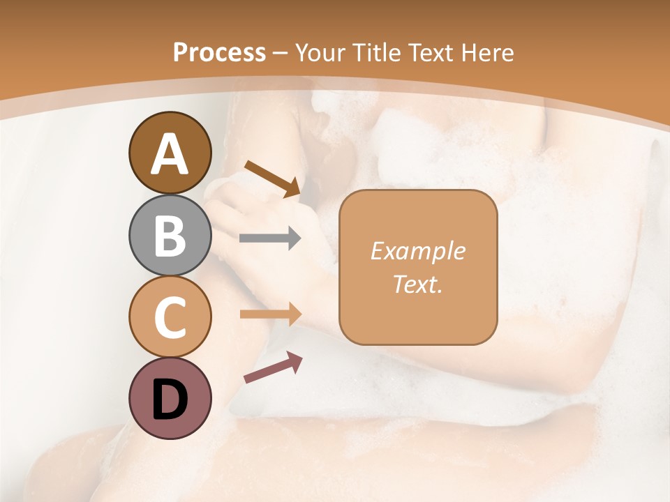 A Woman Sitting In A Bathtub With Foam On Her Feet PowerPoint Template