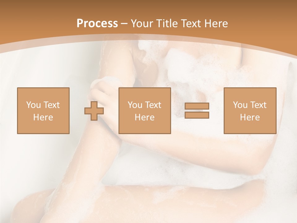 A Woman Sitting In A Bathtub With Foam On Her Feet PowerPoint Template