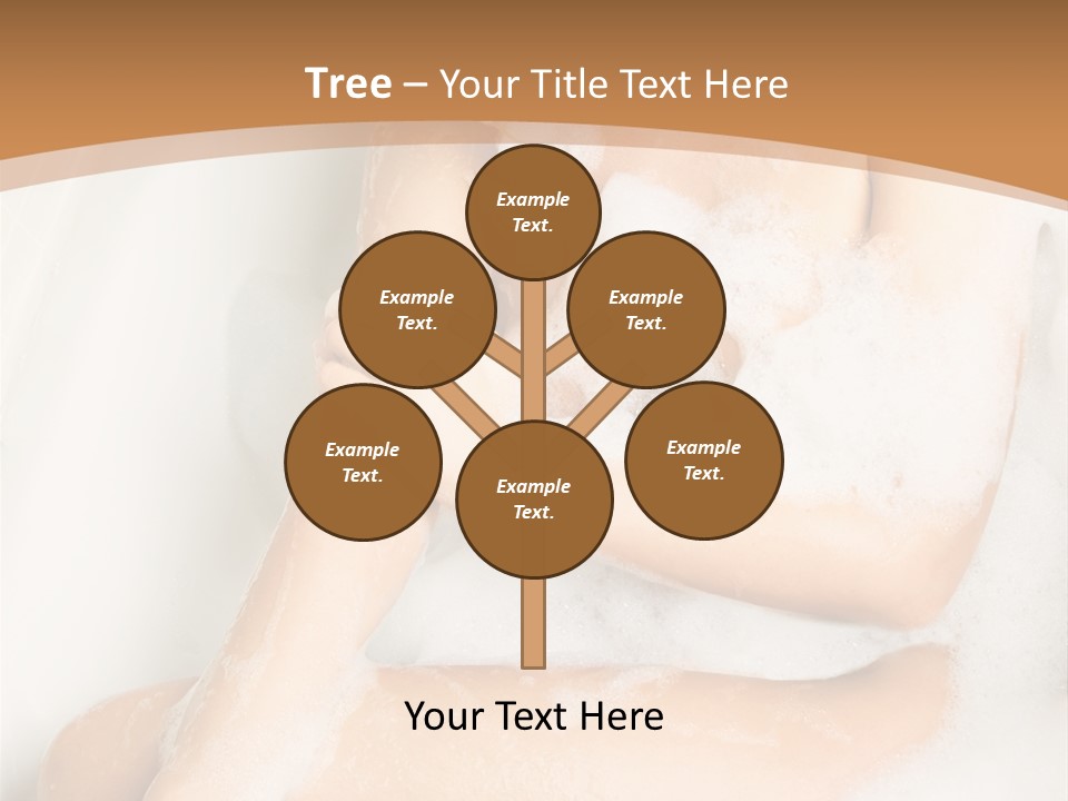 A Woman Sitting In A Bathtub With Foam On Her Feet PowerPoint Template