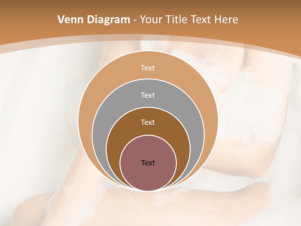 A Woman Sitting In A Bathtub With Foam On Her Feet PowerPoint Template