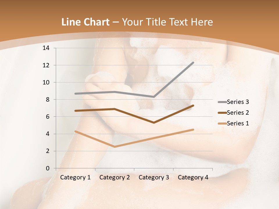 A Woman Sitting In A Bathtub With Foam On Her Feet PowerPoint Template