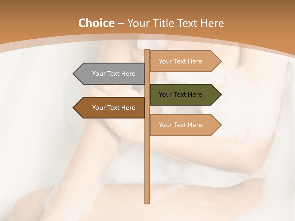 A Woman Sitting In A Bathtub With Foam On Her Feet PowerPoint Template