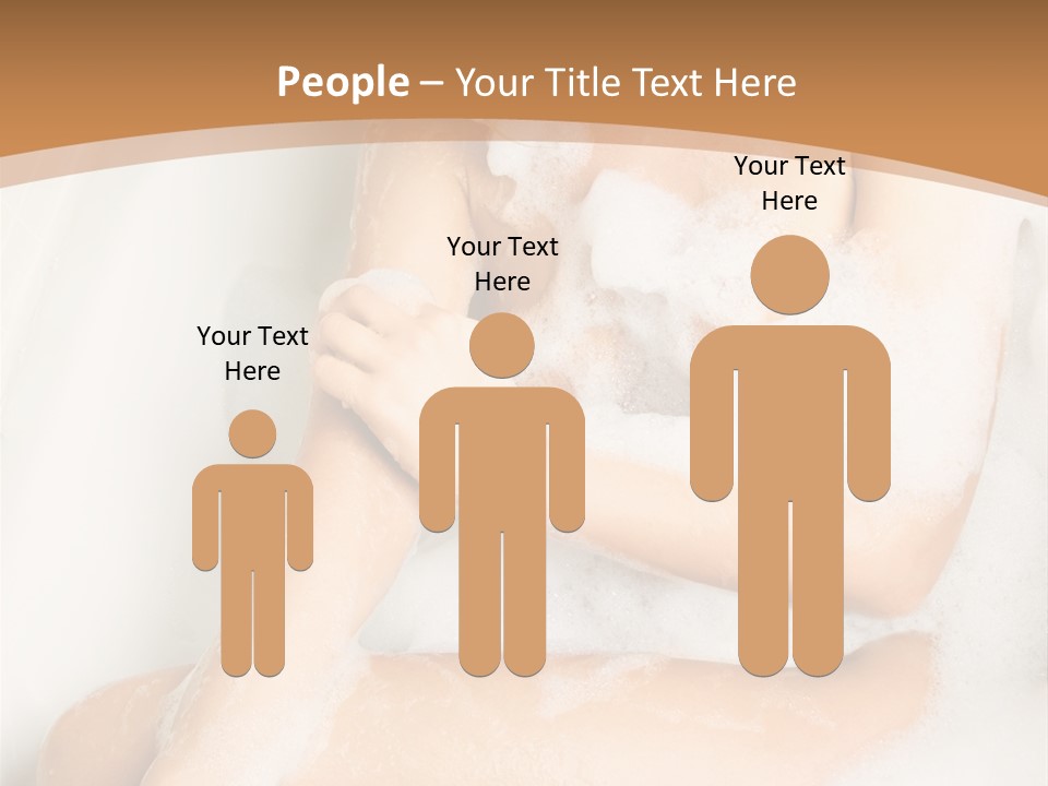 A Woman Sitting In A Bathtub With Foam On Her Feet PowerPoint Template