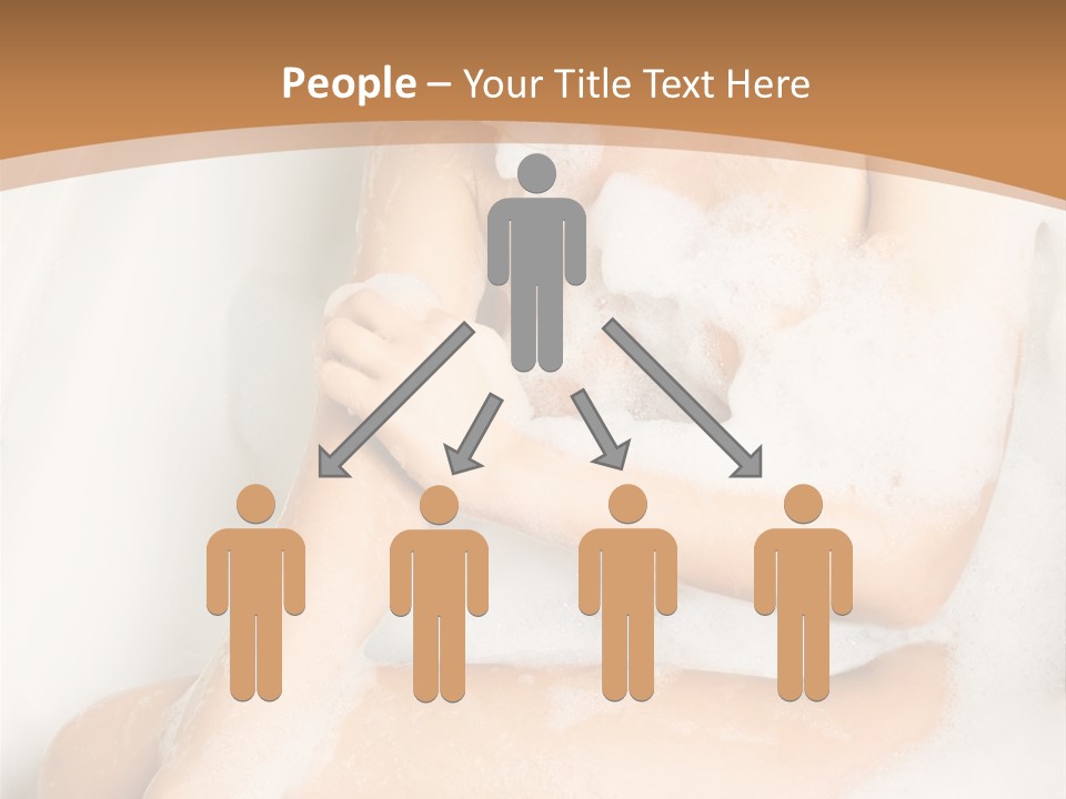 A Woman Sitting In A Bathtub With Foam On Her Feet PowerPoint Template