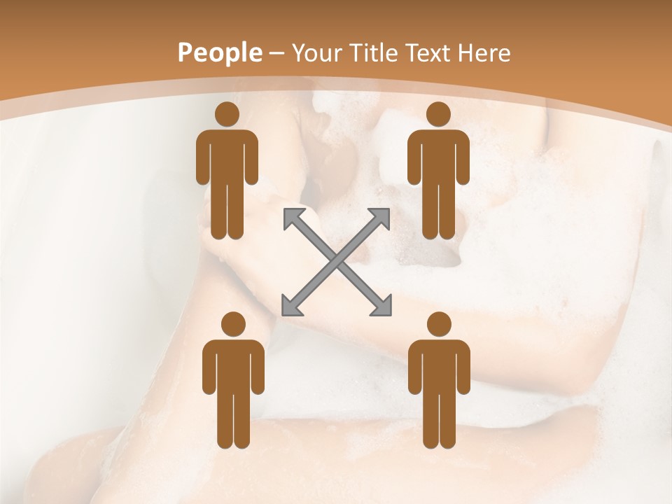 A Woman Sitting In A Bathtub With Foam On Her Feet PowerPoint Template