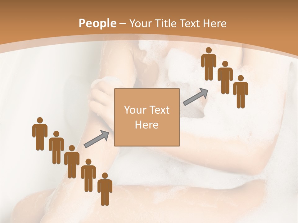 A Woman Sitting In A Bathtub With Foam On Her Feet PowerPoint Template