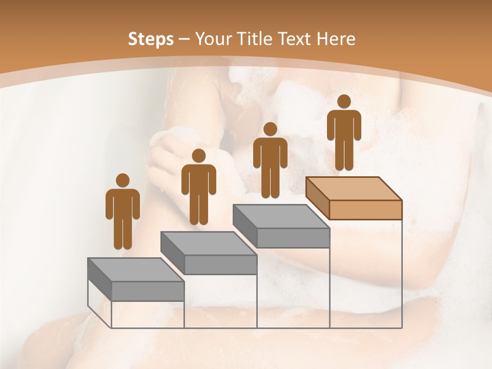 A Woman Sitting In A Bathtub With Foam On Her Feet PowerPoint Template