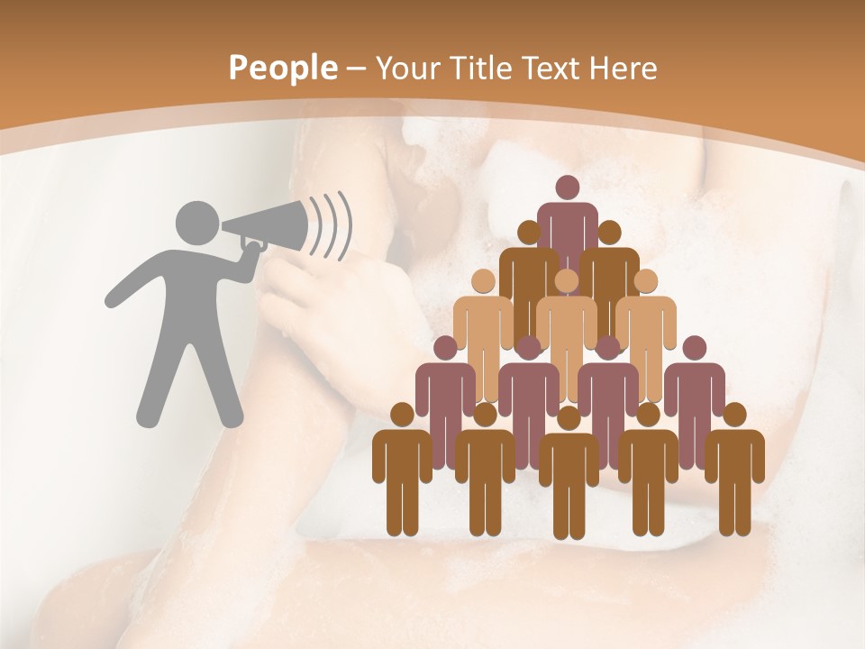 A Woman Sitting In A Bathtub With Foam On Her Feet PowerPoint Template