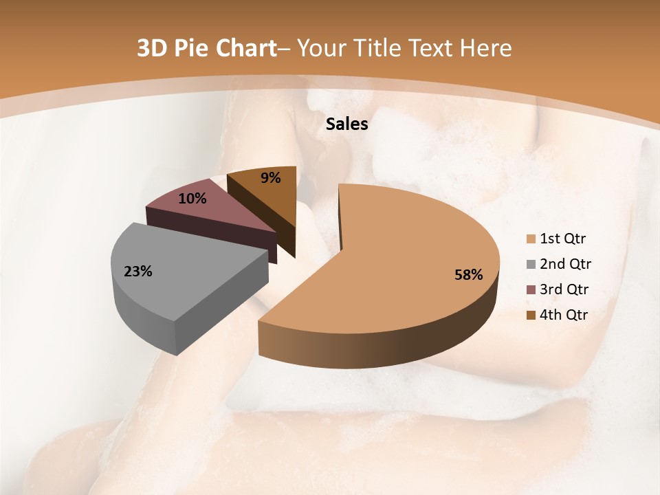 A Woman Sitting In A Bathtub With Foam On Her Feet PowerPoint Template