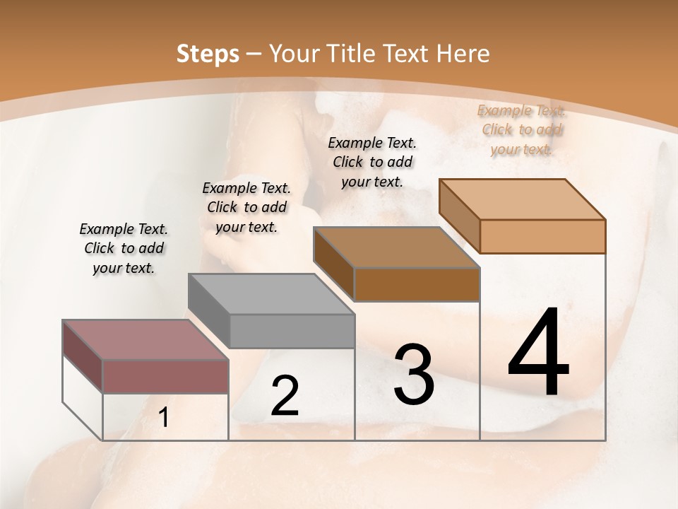 A Woman Sitting In A Bathtub With Foam On Her Feet PowerPoint Template