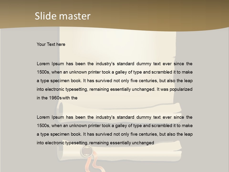 Manuscript Currency Background PowerPoint Template