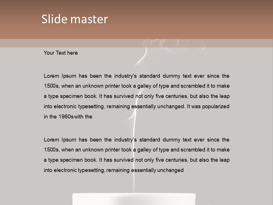 A Cup Of Coffee With Steam Coming Out Of It PowerPoint Template