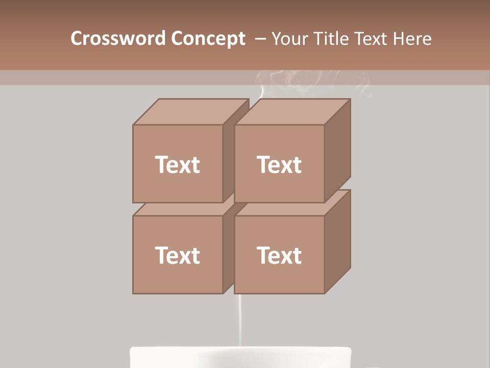 A Cup Of Coffee With Steam Coming Out Of It PowerPoint Template