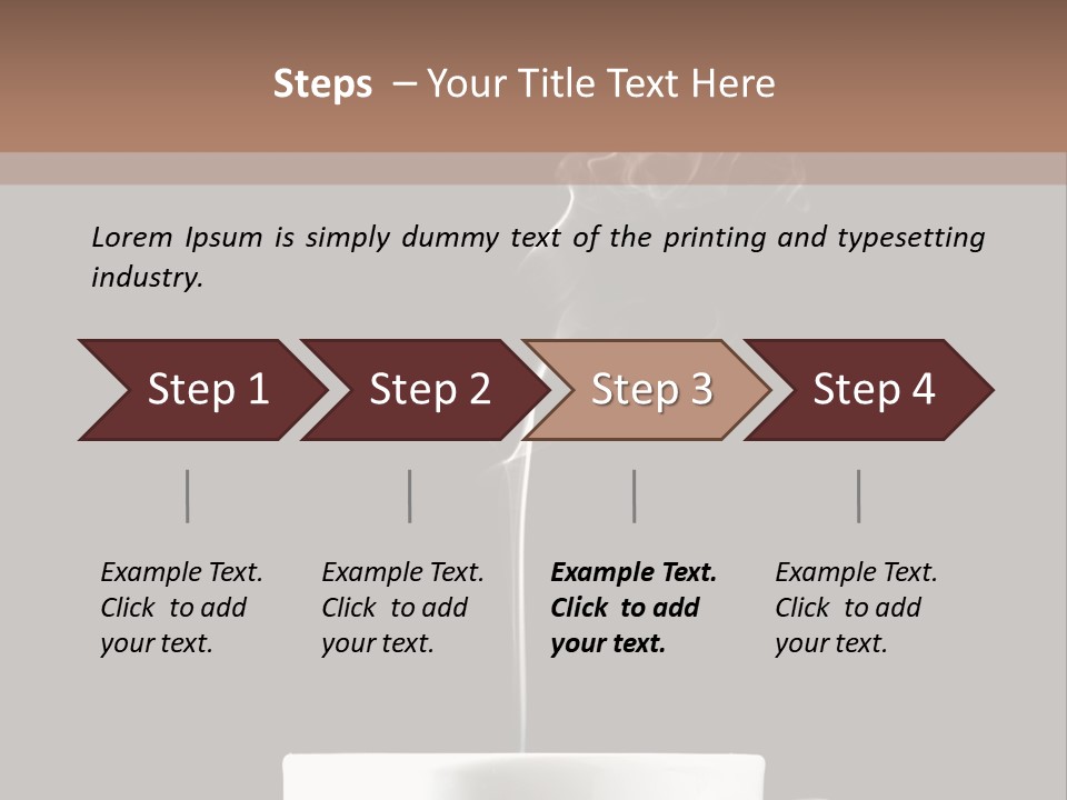 A Cup Of Coffee With Steam Coming Out Of It PowerPoint Template
