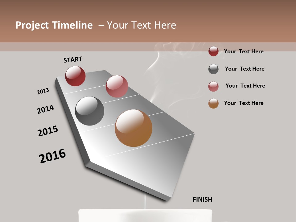 A Cup Of Coffee With Steam Coming Out Of It PowerPoint Template