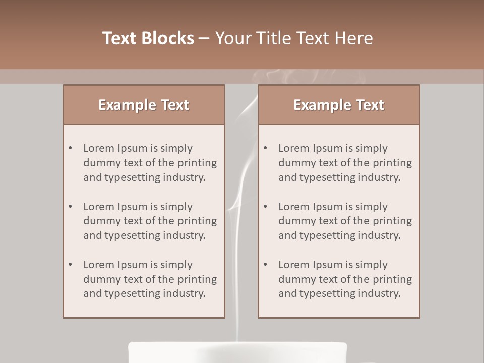 A Cup Of Coffee With Steam Coming Out Of It PowerPoint Template