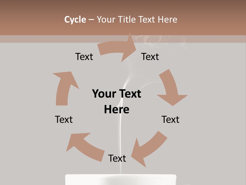 A Cup Of Coffee With Steam Coming Out Of It PowerPoint Template