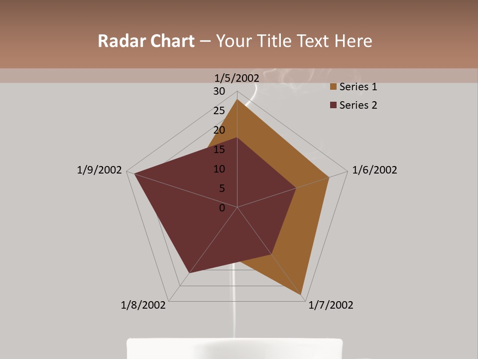 A Cup Of Coffee With Steam Coming Out Of It PowerPoint Template