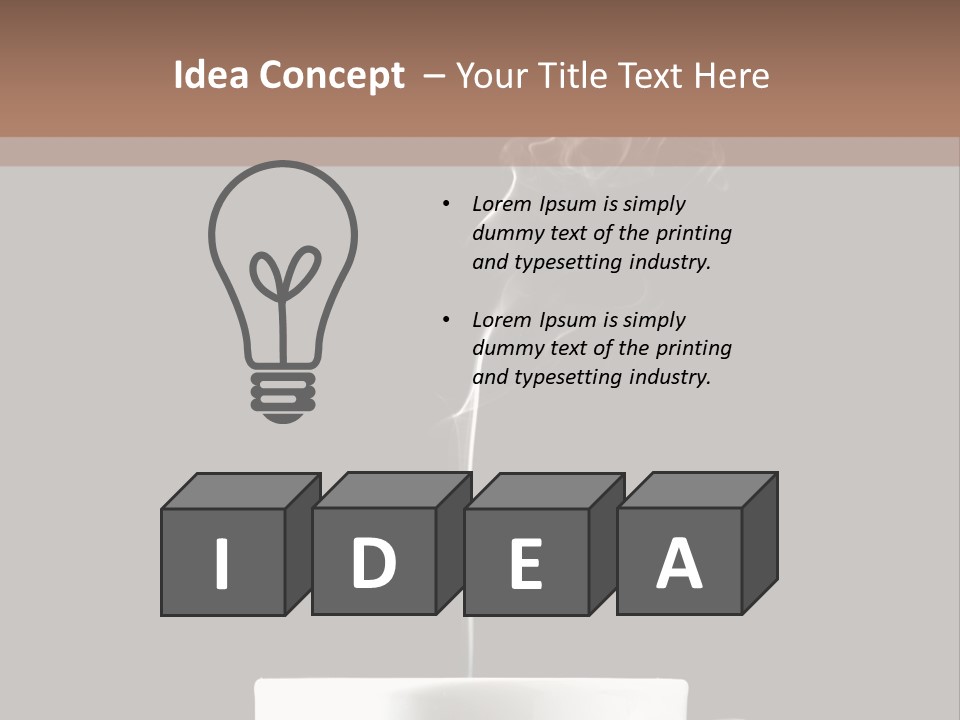 A Cup Of Coffee With Steam Coming Out Of It PowerPoint Template