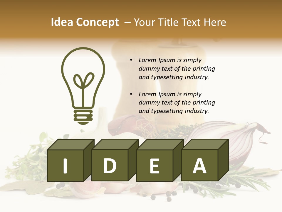 Rosemary Herb Object PowerPoint Template