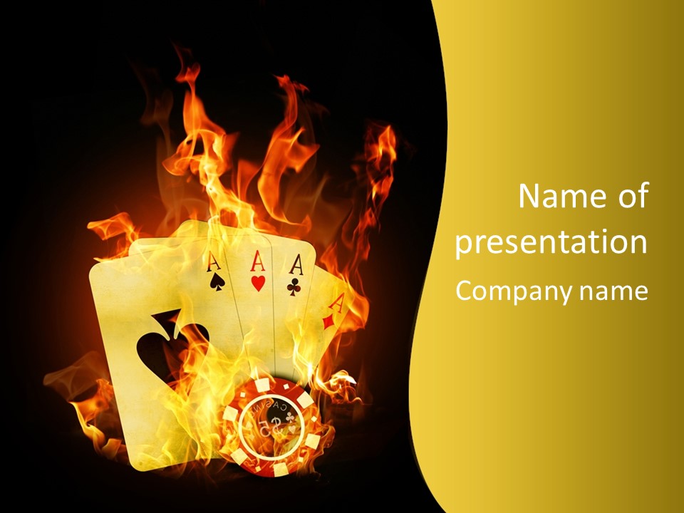 Closeup Hot Cash PowerPoint Template