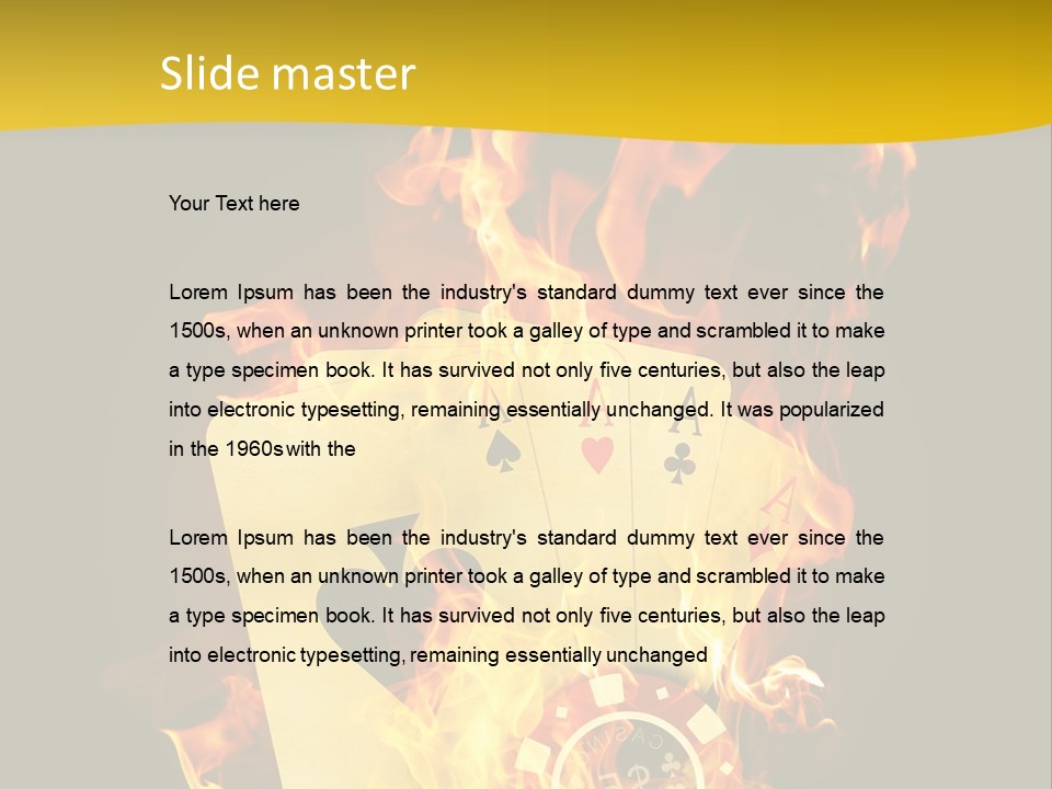 Closeup Hot Cash PowerPoint Template