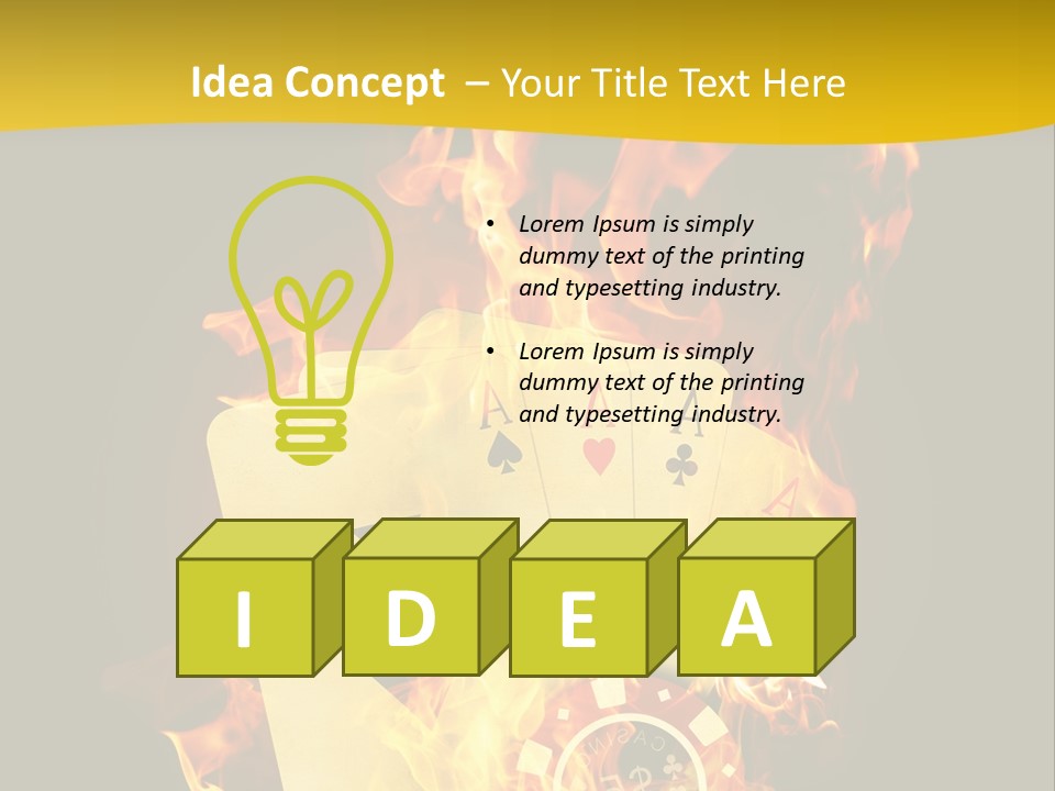 Closeup Hot Cash PowerPoint Template