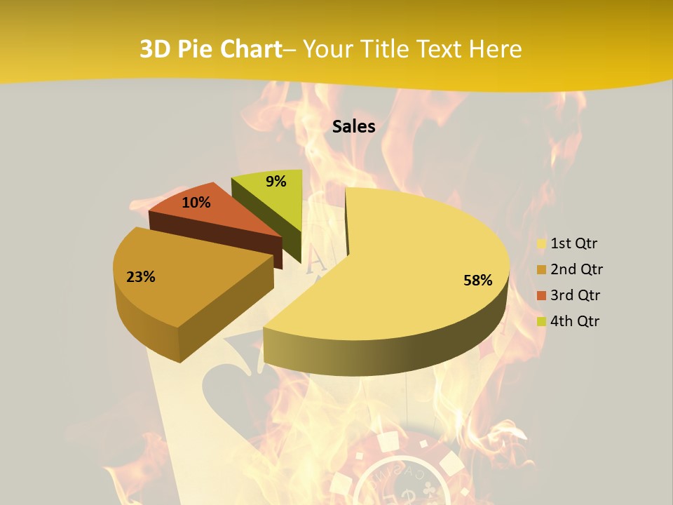 Closeup Hot Cash PowerPoint Template